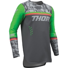 Thor 2027 Sportmode Punkd Charcoal/Green Kids Jersey
