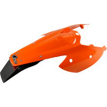 UFO KTM EXC/EXC-F 04-07 Orange Rear Fender w/ Tail Light