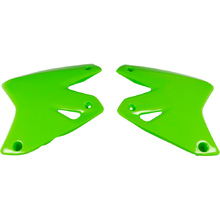 UFO Kawasaki KLX400R 03-06 Green Radiator Shrouds