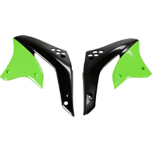 UFO Kawasaki KX450F 06-08 Green/Black Radiator Shrouds