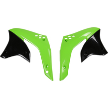 UFO Kawasaki KX450F 06-08 Black/Green Radiator Shrouds