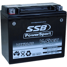 SSB Powersport VTX20-BS 12V V-Spec High Performance AGM Battery
