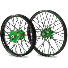 Kite/Excel One Kawasaki KX250F 21-26 KX450F 19-26 21"/19" Green/Black Wheel Set