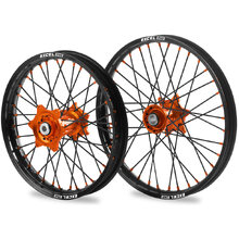 Kite/Excel One KTM SX/SXF 23-27 21"/19" Orange/Black Wheel Set