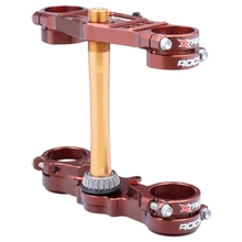 Xtrig Kawasaki KX85 08-25 Brown 25mm Offset ROCS Tech Triple Clamps