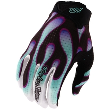 Troy Lee Designs 2026 Air Overspray Black/Real Teal Gloves