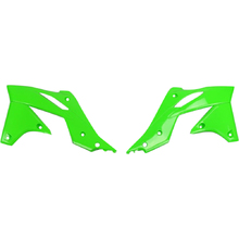 UFO Kawasaki KX250F 13-16 Green Radiator Shrouds