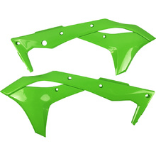 UFO Kawasaki KX250F 17-20 Green Radiator Shrouds