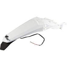 UFO Yamaha WR250F/450F White Rear Fender w/ LED Tail Light