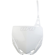 UFO Yamaha YZ65 18-26 White Front Number Plate