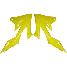 UFO Suzuki RMZ250 19-27 450 18-27 Yellow Radiator Shrouds