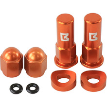 Ballards Orange Rim Lock Nuts & Valve Caps