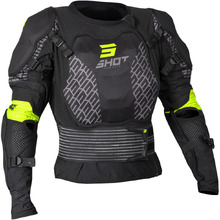 Shot Race Gear Optimal 2.0 Black/Neon Yellow Kids Body Armour