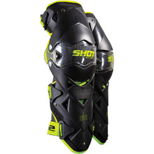 Shot Race Gear Interceptor Black/Neon Yellow Knee Guards