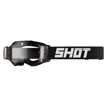 Shot Race Gear Assault 2.0 Solid Black Gloss Roll-Off Goggles