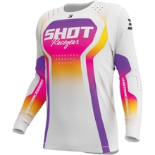 Shot Race Gear 2027 Contact Stream White Kids Jersey
