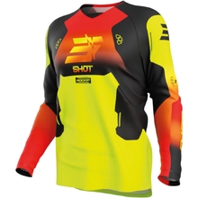 Shot Race Gear 2027 Draw Rocket Neon Yellow Kids Jersey
