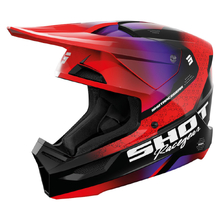 Shot Race Gear 2027 Furious Stream Red Gloss Kids Helmet