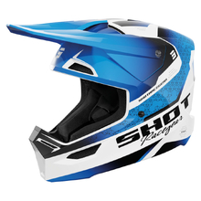 Shot Race Gear 2027 Furious Stream Blue Gloss Kids Helmet