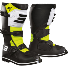 Shot Race Gear 2027 Race 2 Black/White/Neon Yellow PeeWee Boots