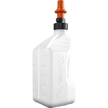 Tuff Jug Gen 3 10L White/Orange Ripper Cap Fuel Can w/ View Strip