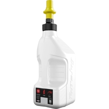 Tuff Jug Gen 3 10L White/Yellow Ripper Cap Fuel Can w View Strip
