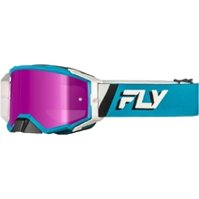 Fly Racing Zone Elite Blue/White Magenta Mirror/Blue Goggles
