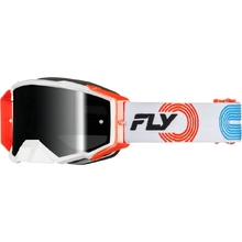 Fly Racing Zone Elite Grey/Red/Blue Black Mirror/Smoke Goggles