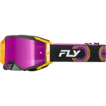 Fly Racing Zone Elite Black/Yellow/Purple Magenta Mirror/Blue Goggles