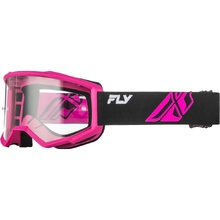 Fly Racing Focus Black/Pink Clear Kids Goggles