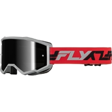 Fly Racing Zone Red/Grey Black Mirror/Smoke Kids Goggles