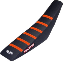 Guts Racing KTM 65SX 16-23 Gripper Ribbed Orange/Black/Black Seat Cover