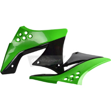 Polisport Kawasaki KX250F 09-12 Green/Black Radiator Shrouds