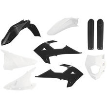 Polisport Gas Gas 18-20 Rieju 21-24 Black/White Plastics Kit