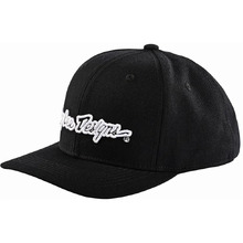 Troy Lee Designs Signature Black/White Curved Bill Snapback