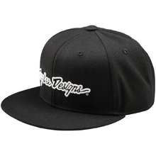 Troy Lee Designs Signature Black Flat Bill Snapback