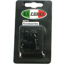 La Corsa 8.3mm Black Tubeless Valve Stem Pair