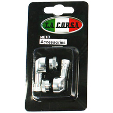 La Corsa 11.3mm Silver Tubeless Valve Stem Pair