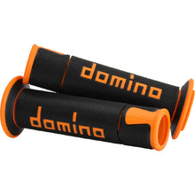 Domino A450 Black/Orange Road Grips