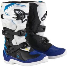 Alpinestars 2026 Tech 3S White/Black Enamel/Blue Kids Boots