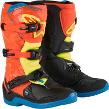 Alpinestars 2027 Tech 3S Fluro/Enamel Blue/Orange Kids Boots