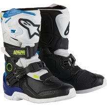 Alpinestars 2027 Tech 3S White/Black/Enamel Blue Peewee Boots