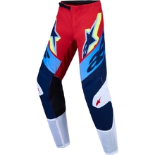 Alpinestars 2027 Supertech Dyna Fire Red/White/Navy Blue Kids Pants