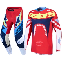 Alpinestars 2027 Supertech Dyna Fire Red/White/Navy Blue Gear Set
