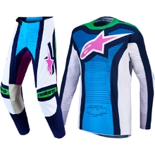 Alpinestars 2027 Techstar Maven Blithe Blue/White/Flo Green Gear Set