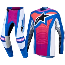 Alpinestars 2027 Techstar Maven Hot Coral/Blithe Blue/White Gear Set