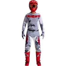 Alpinestars 2027 Racer Air Lone Grey Camo/White/Fire Red Gear Combo