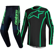 Alpinestars 2027 Fluid Apex V2 Black/Flo Green Gear Set