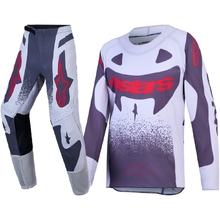 Alpinestars 2027 Supertech Swan Lilac/Grey/Flo Red Kids Gear Set