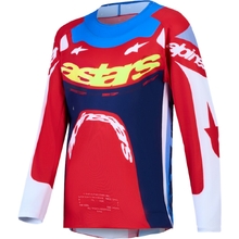 Alpinestars 2027 Supertech Dyna Fire Red/White/Navy Blue Kids Jersey